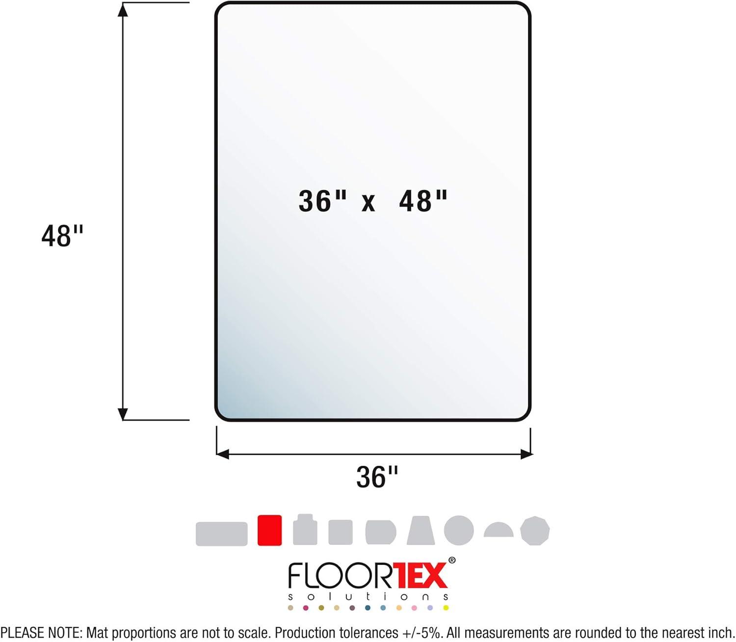 Floortex Valuemat Plus Polycarbonate Rectangular Chair Mat for Hard Floor