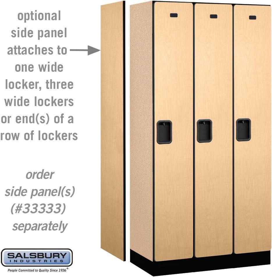 12" Wide Single Tier Designer Wood Locker - 3 Wide - 6 Feet High - 18 Inches Deep - Maple