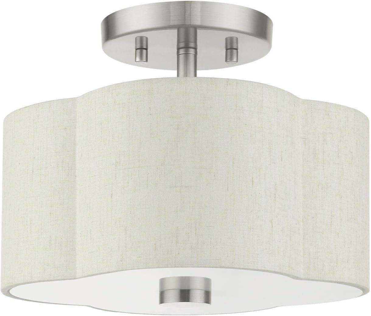 Livex Lighting Solstice 2 - Light Semi-Flush Mount in  Brushed Nickel