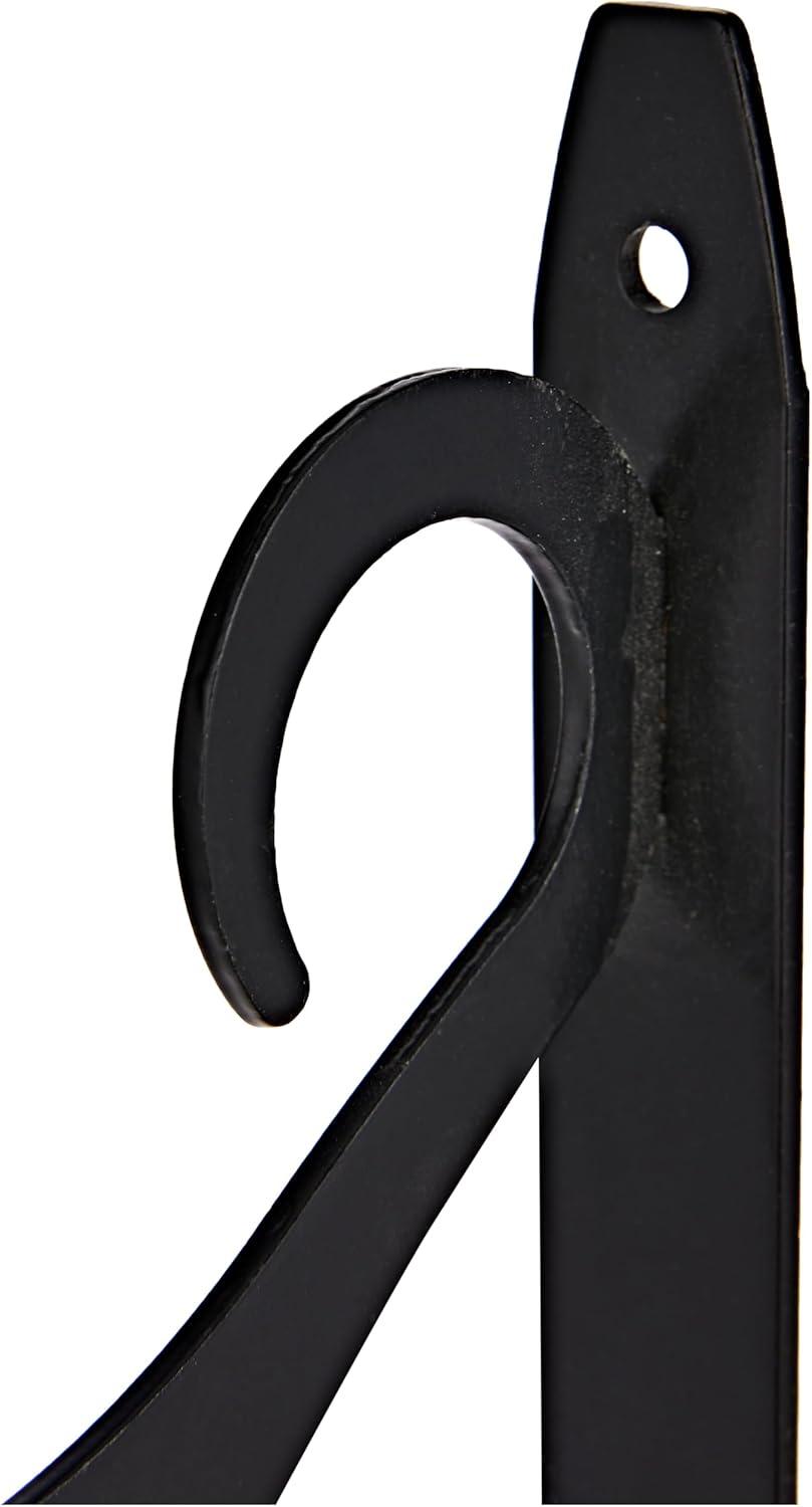 Knape & Vogt John Sterling Colonial Style Decorative Shelf Bracket, 7-Inch, Black, RP-0090-7BK