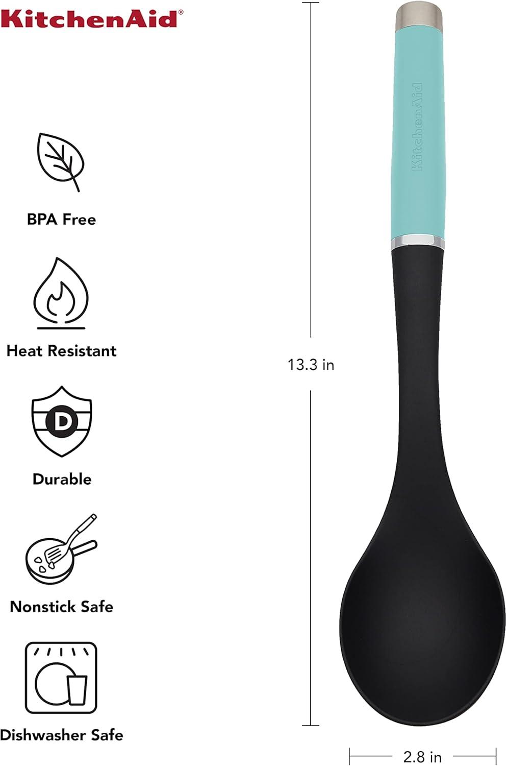 Aqua Nylon Heat-Resistant Basting Spoon