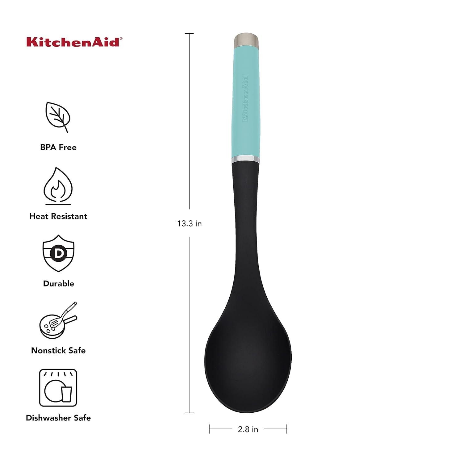Aqua Nylon Heat-Resistant Basting Spoon