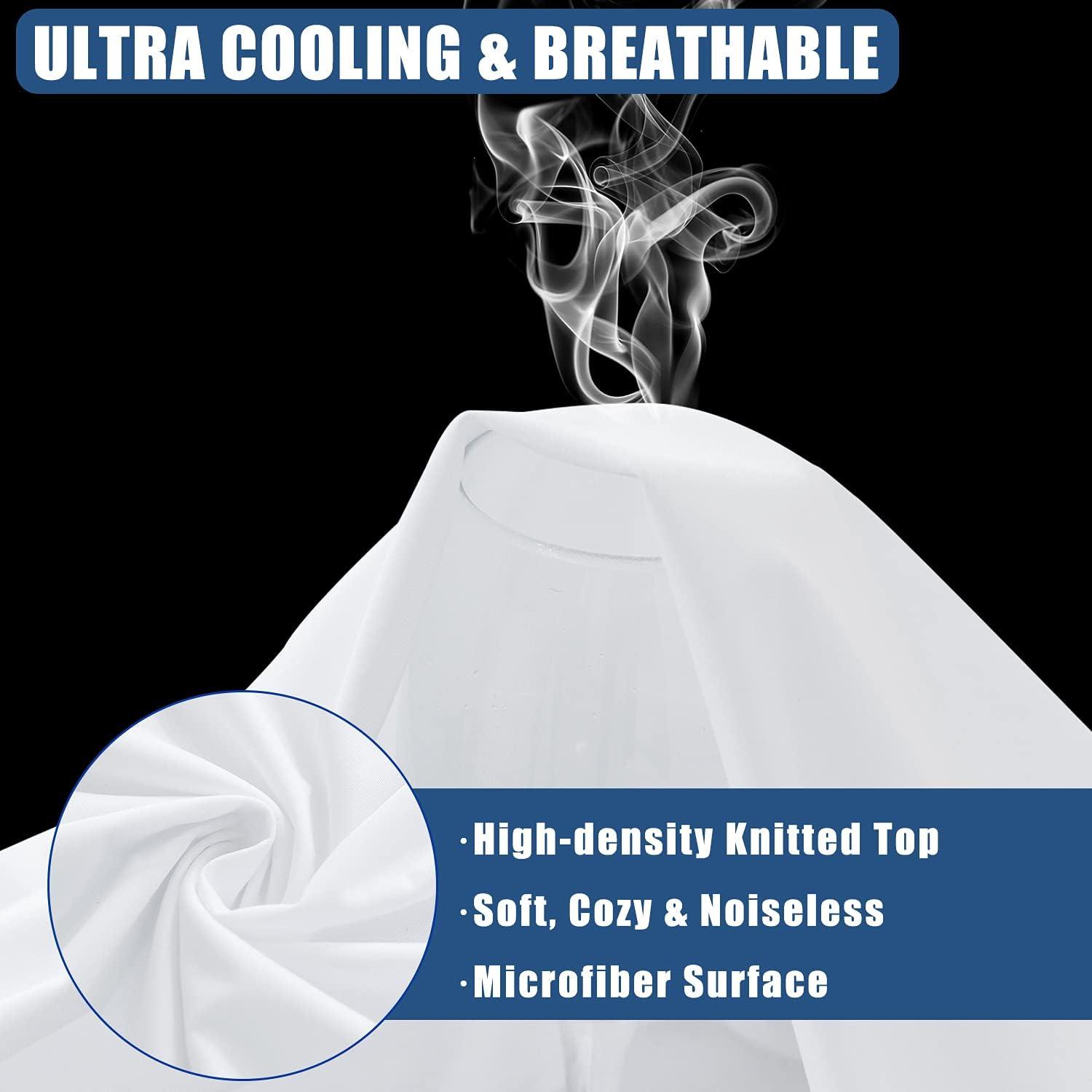 2 Pack Twin Waterproof Mattress Protector Deep Pocket Mattress Cover, Soft Breathable Mattress Pad, Fitted Noiseless Waterproof Bed Cover Stretch to 19"