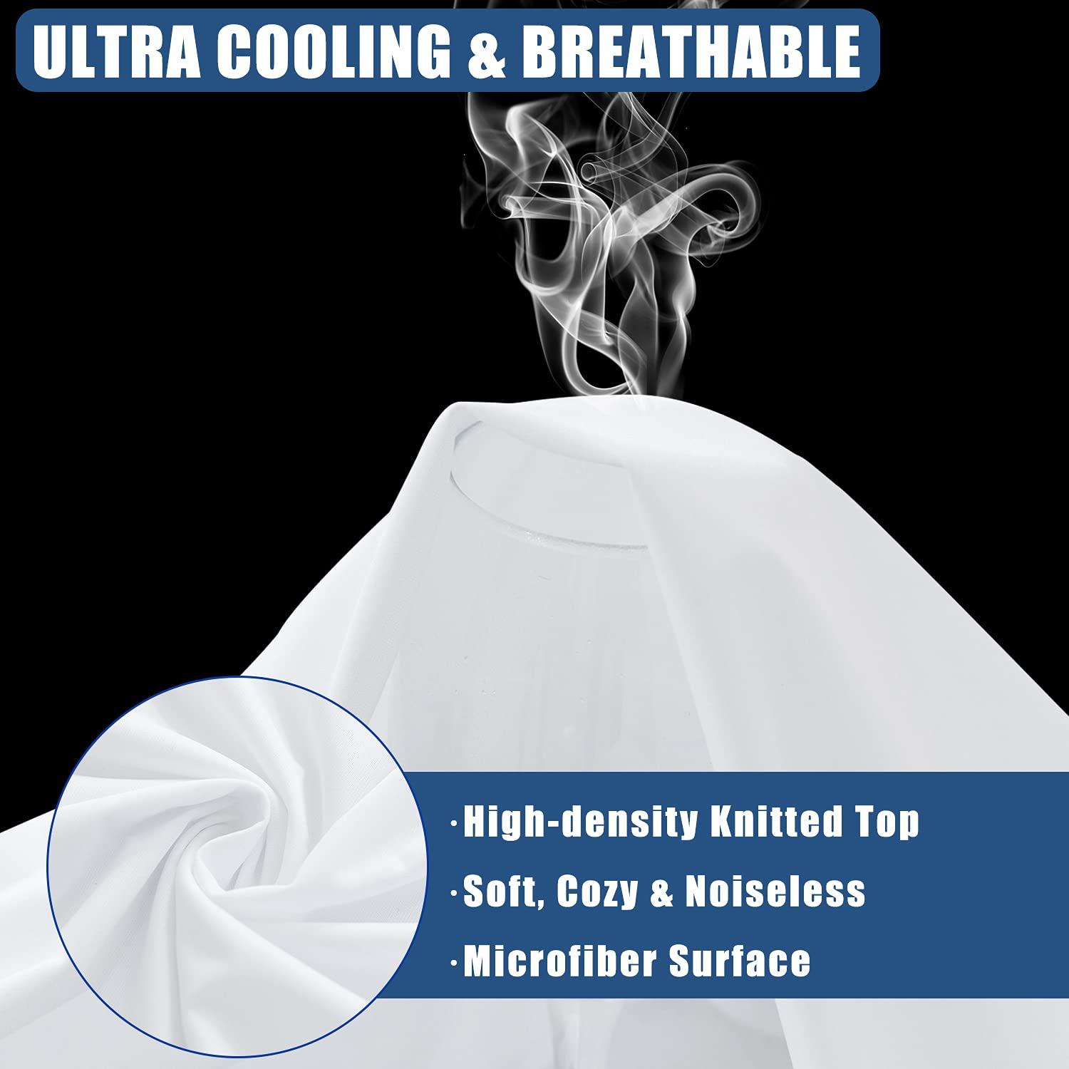 2 Pack Twin Waterproof Mattress Protector Deep Pocket Mattress Cover, Soft Breathable Mattress Pad, Fitted Noiseless Waterproof Bed Cover Stretch to 19"