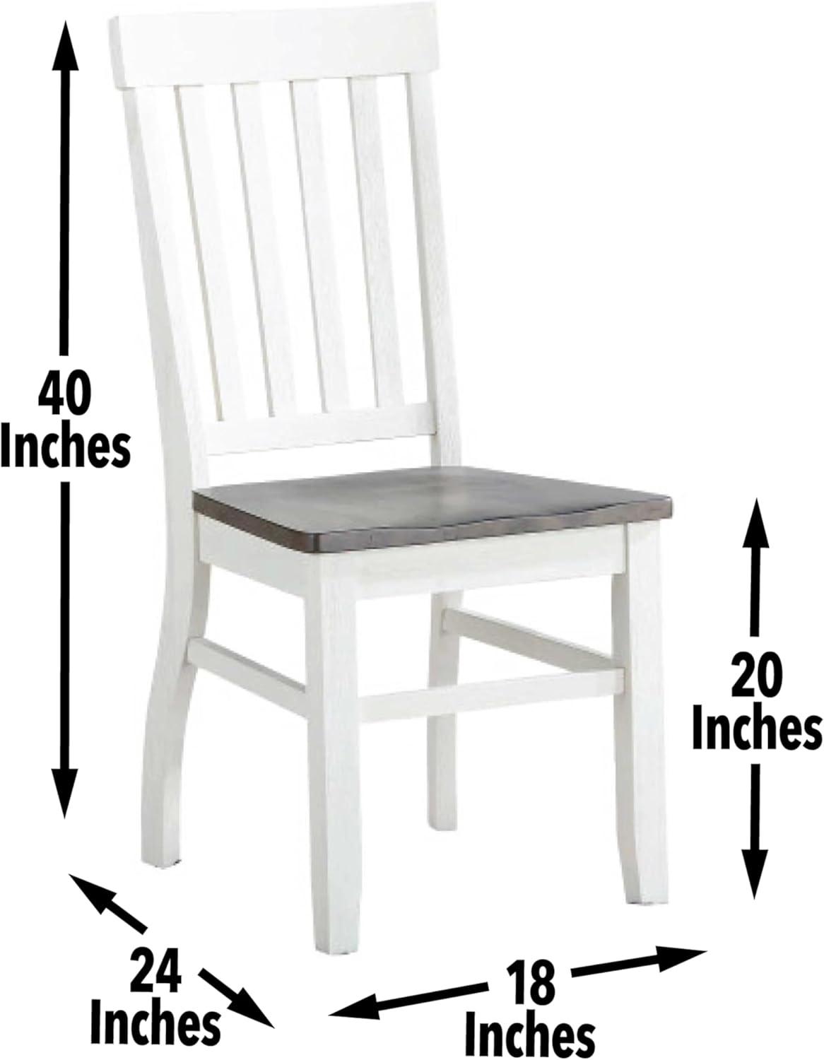 Steve Silver Caylie Dining Side Chair in Ivory and Driftwood