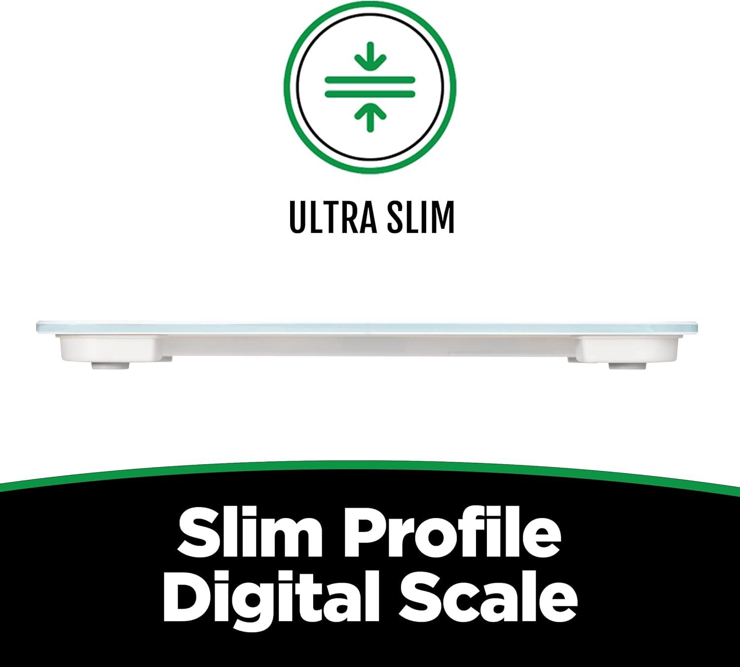 Prominence Home Ultra Thin, White Scale with Easy To Read LCD Display - Auto Step On