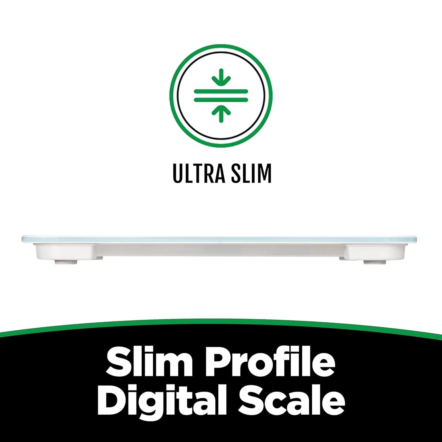 Prominence Home Ultra Thin, White Scale with Easy To Read LCD Display - Auto Step On