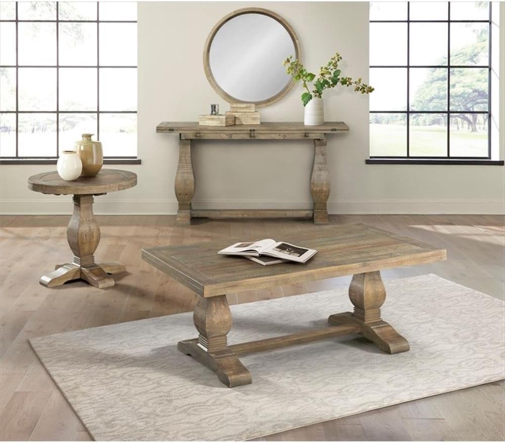 Martin Svensson Home Napa Solid Wood Flip Top Sofa Table Reclaimed Natural Brown