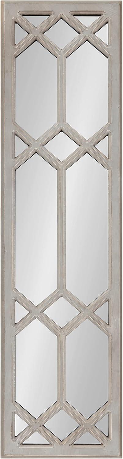 Kate and Laurel Gramlock Rectangle MDF Decorative Mirror, 13x48, Gray