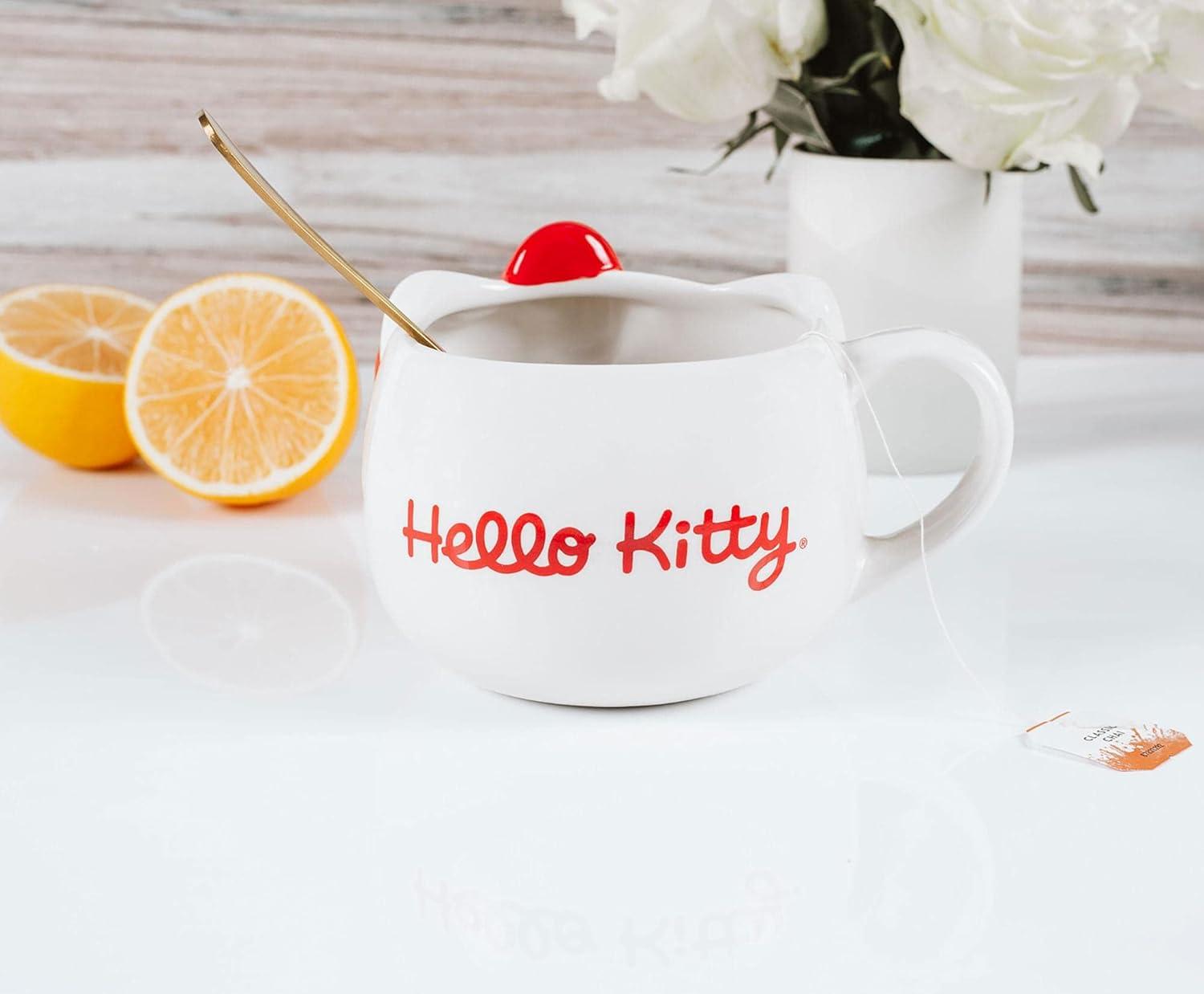 Hello Kitty Red Bow Ceramic 3D Molded Mug | Holds 22 Ounces