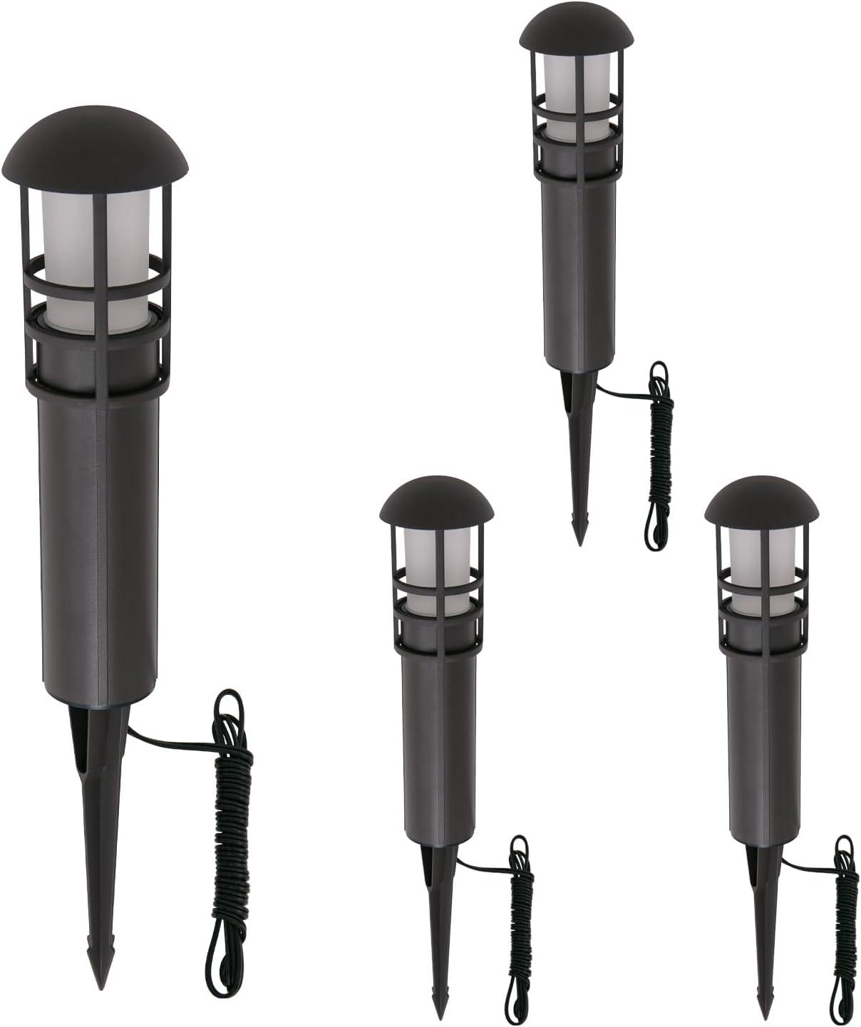 Oil Rubbed Bronze Low Voltage Integrated LED Aluminum Pathway Light with Kit Pack 4 Pack