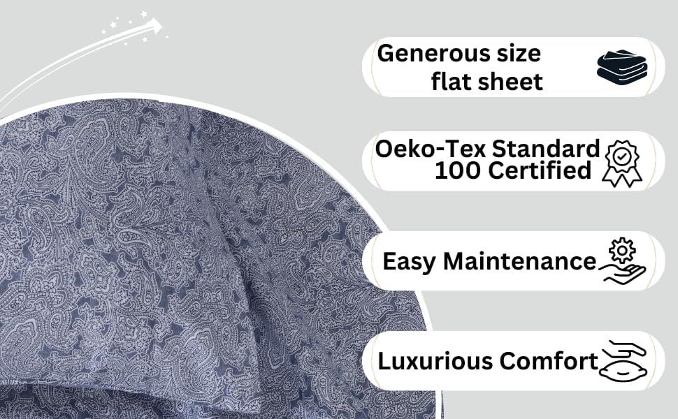Tribeca Living Flannel Paisley Sheet Set