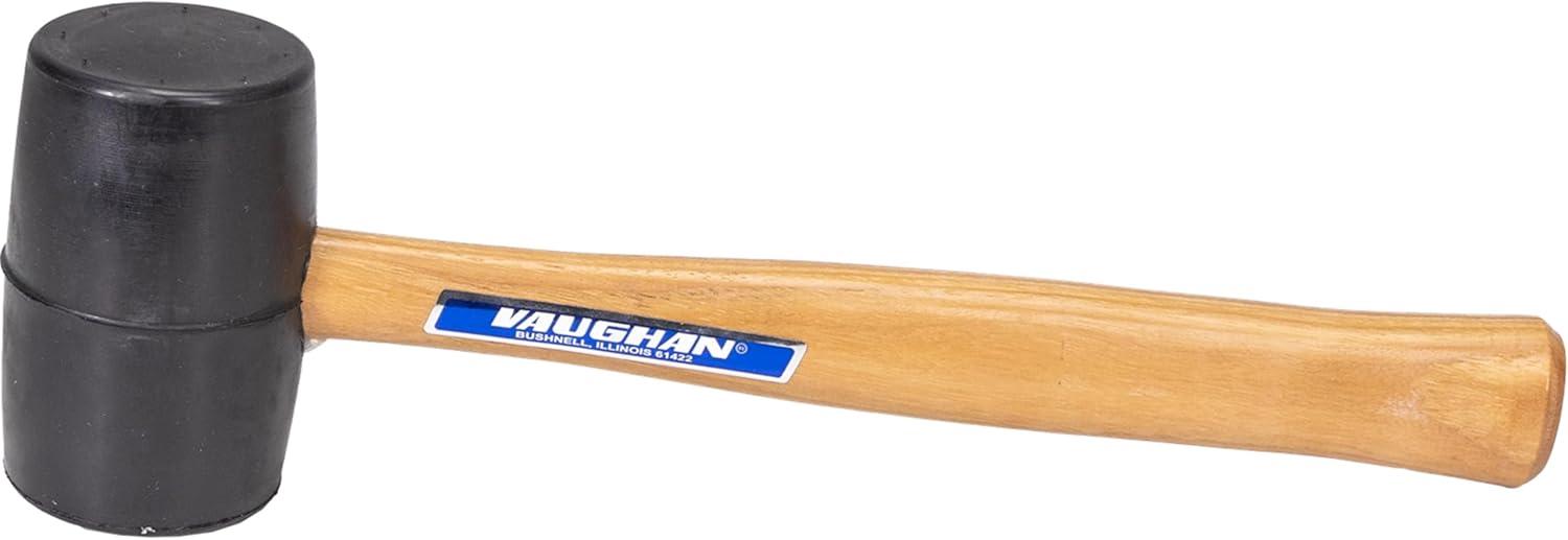 Vaughan 20 oz Black Solid Rubber Mallet