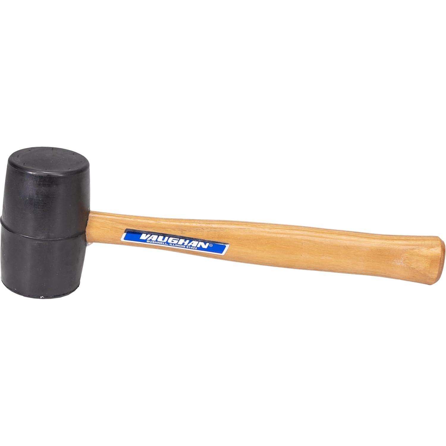 Vaughan 20 oz Black Solid Rubber Mallet