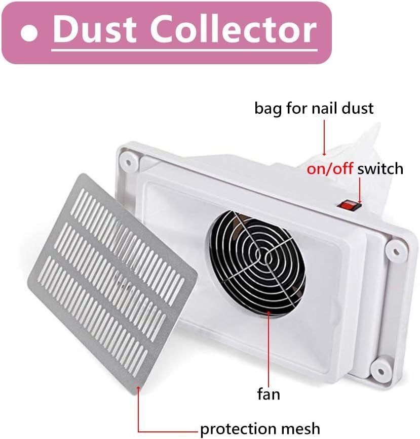 Portable Manicure Table Foldable Nail Desk with Large Drawer Nail Tech Table for Technician Salon Workstation Client Wrist Cushion/Carry Bag/4 Lockable Wheels, 36-inch, Pink