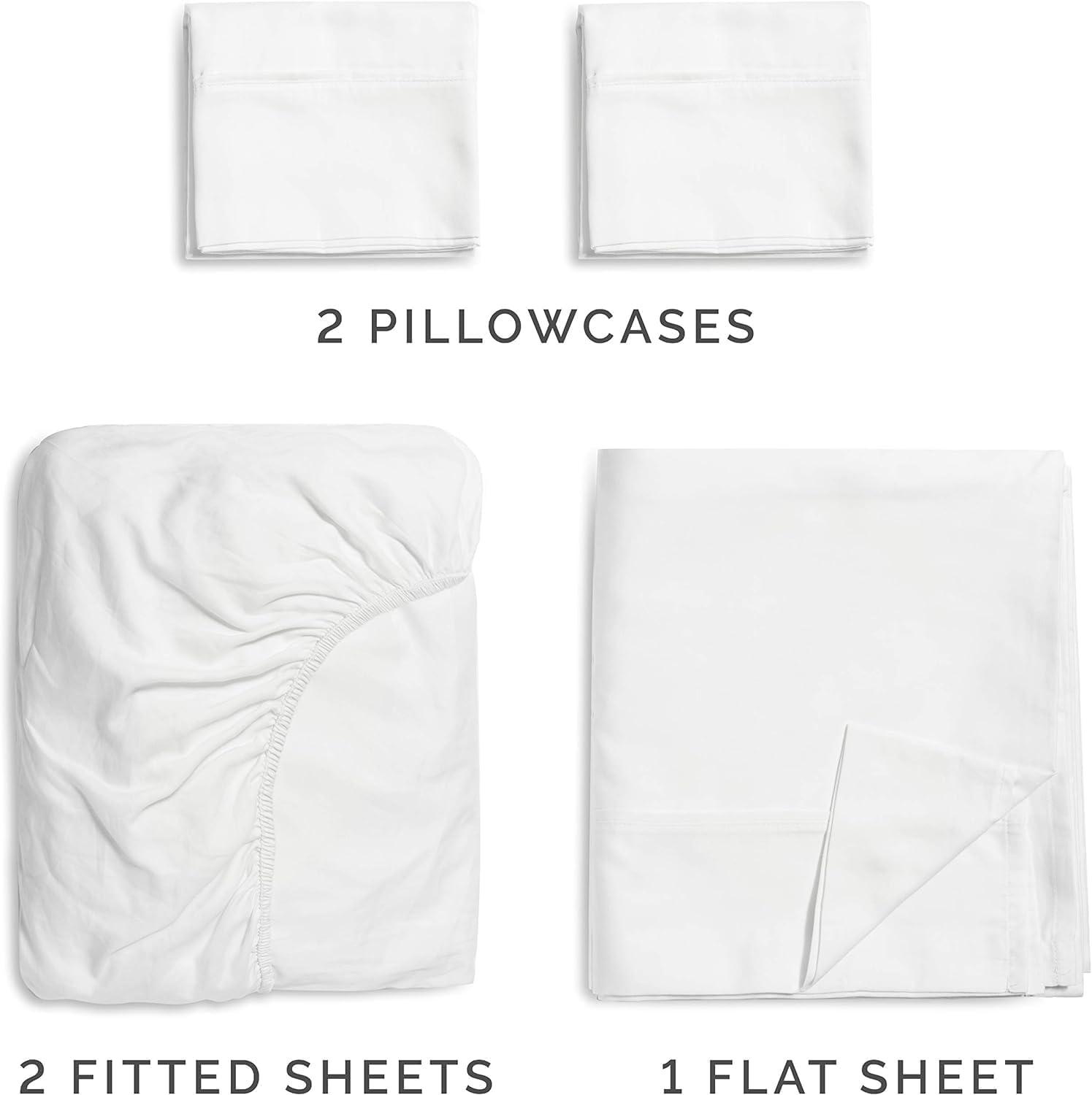 CGK Linens 4 Piece 100% Cotton 400 Thread Count Hotel Quality Bed Sheet Set