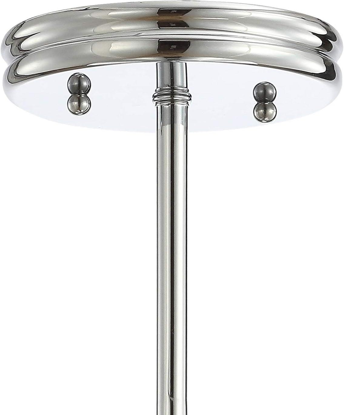 Cisco 11.75" Iron Modern Farmhouse LED Semi Flush Mount, Chrome