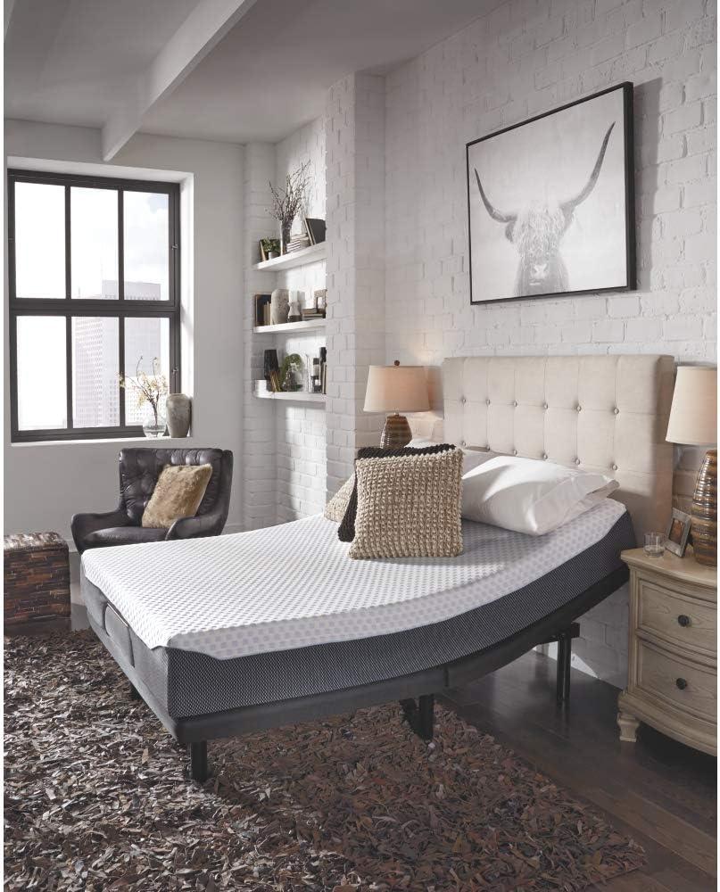 Gray Adjustable Queen Metal Frame Bed with Wireless Control