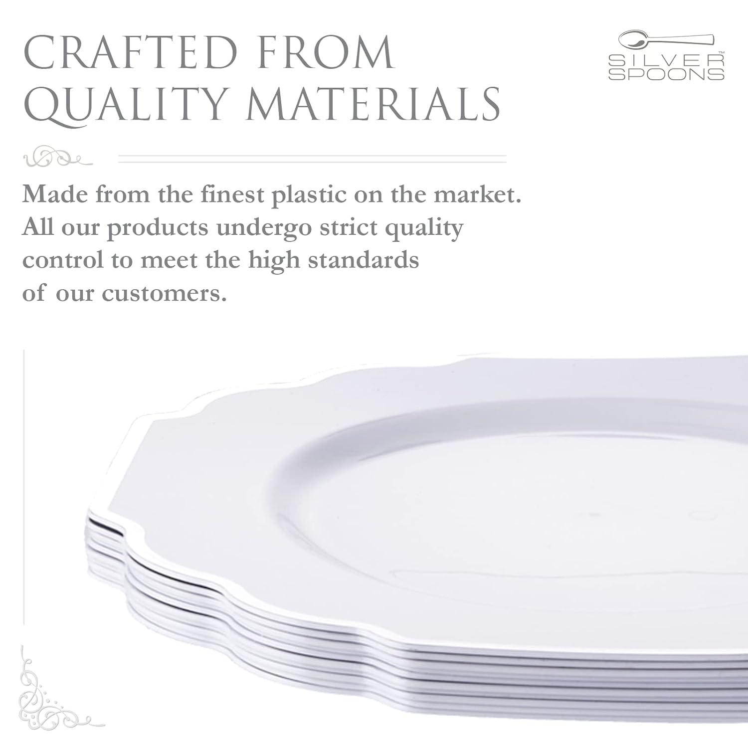 Silver Spoons Baroque Disposable Dinner Plate (Set of 10)