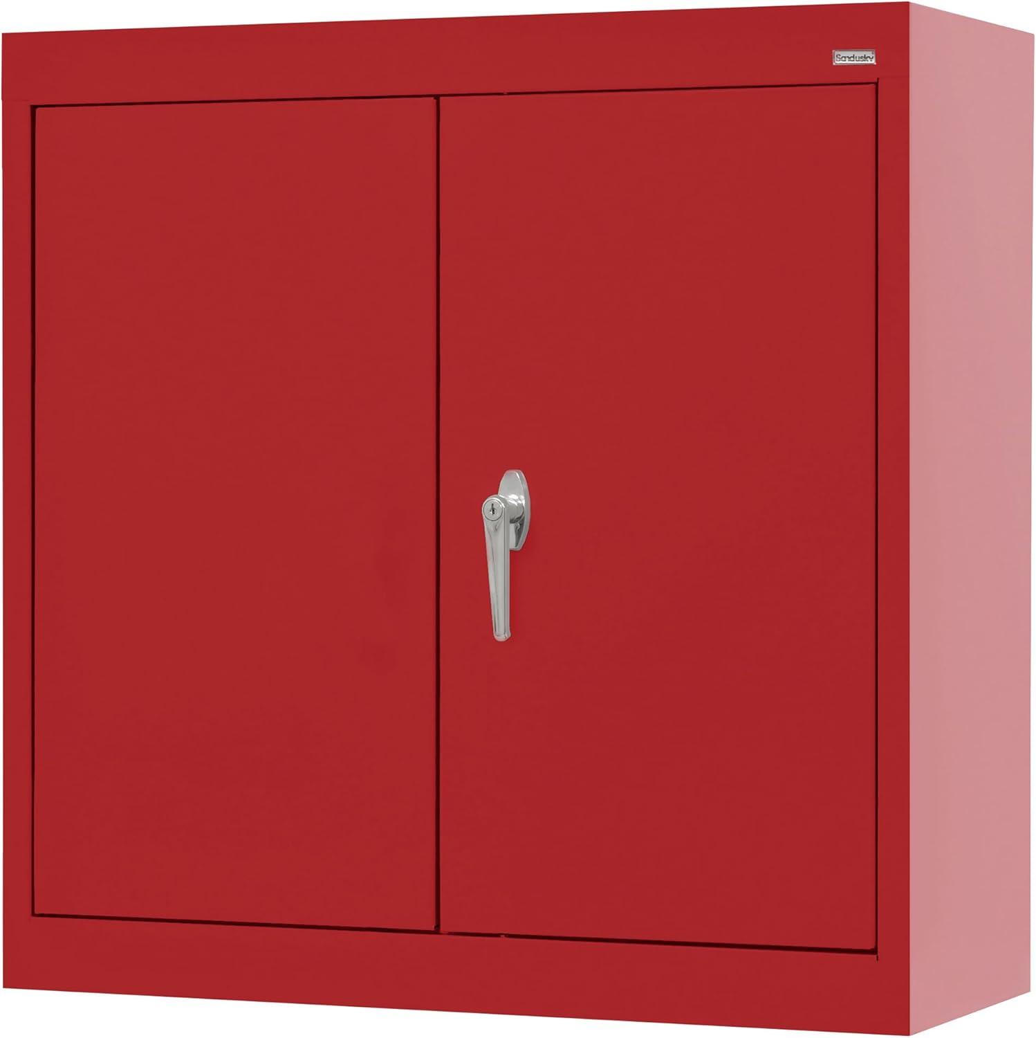 Sandusky Wall Mounted Garage Cabinet in Red (30 in. W x 26 in. H x 12 in. D)