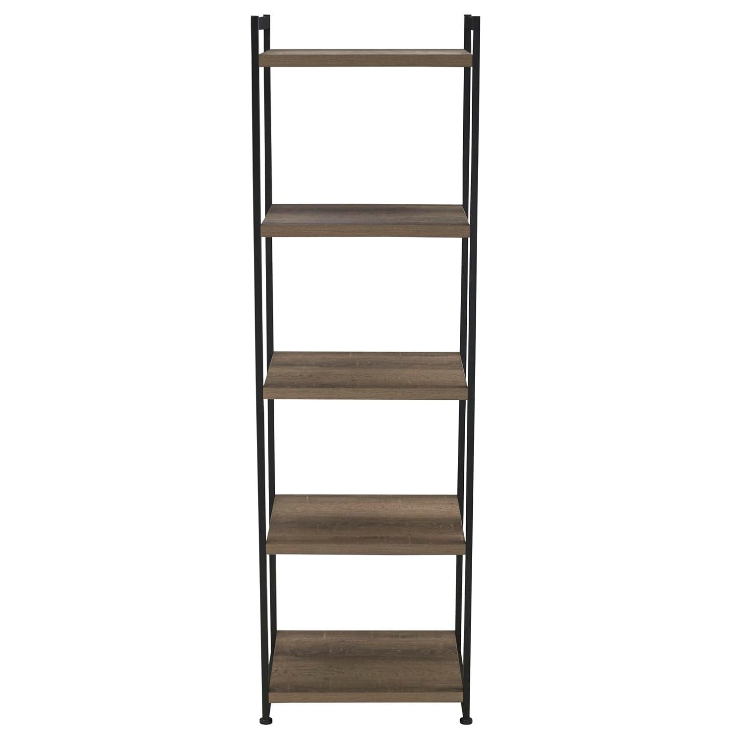 Household Essentials 59.1" Jamestown Narrow 5 Shelf Bookshelf Ashwood
