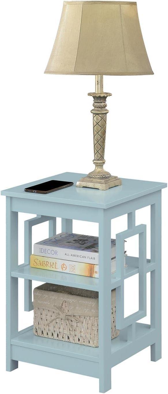 Convenience Concepts Town Square End Table with Shelves, Multiple Finishes