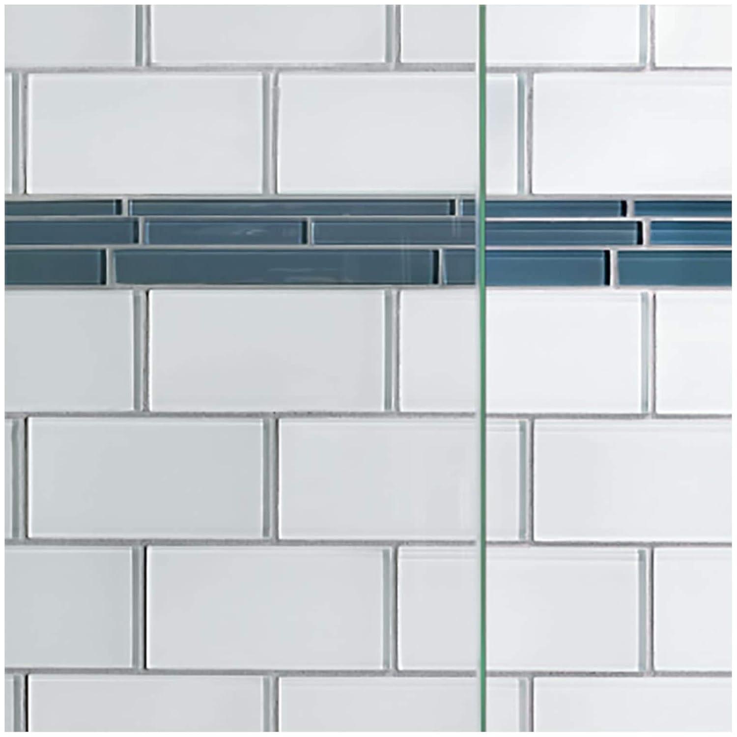 Basco Infinity 29.25" W x 57" H Bypass Semi- Frameless Tub Door INFH05A5857CLSV