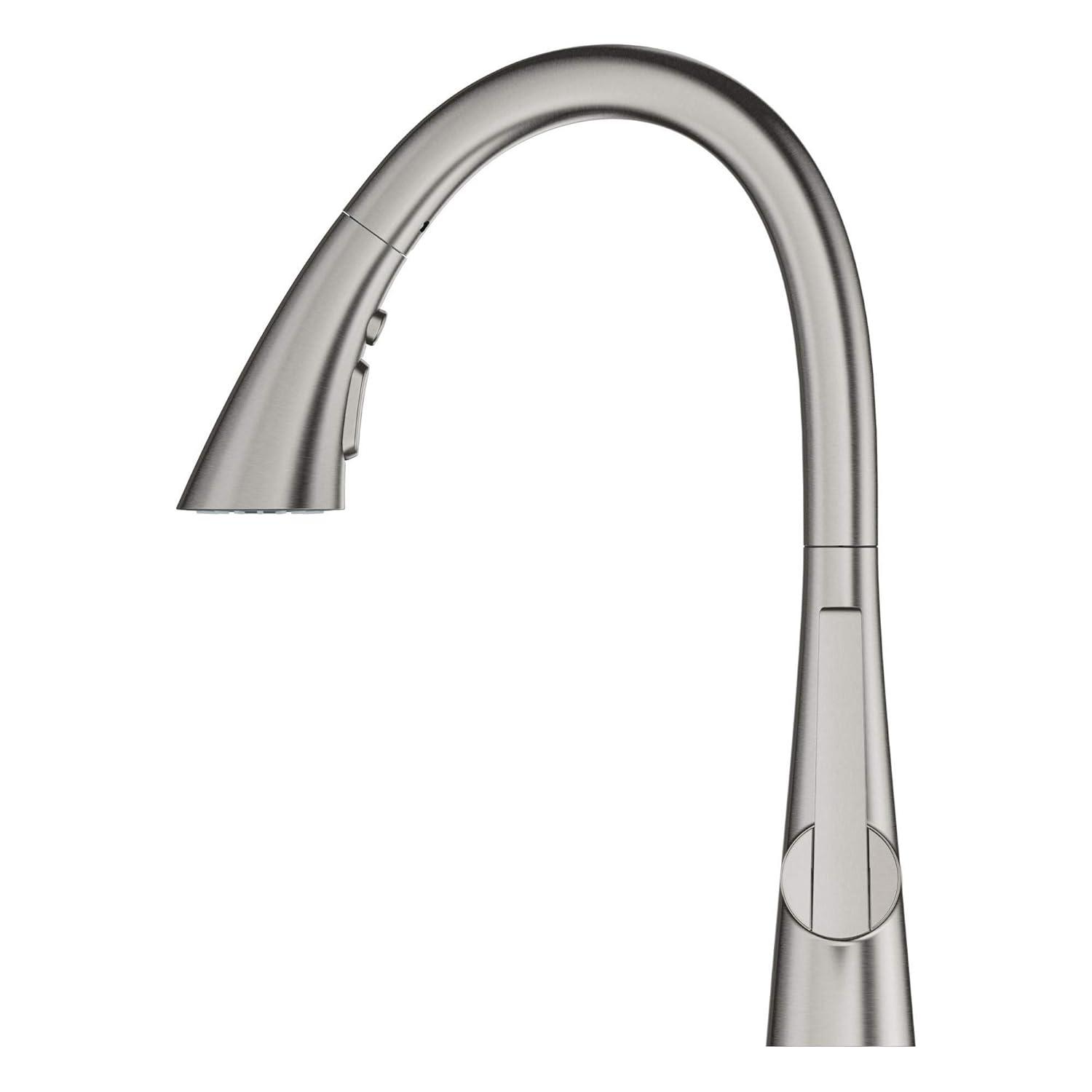 ZEDRA Single-Handle Pull Down Kitchen Faucet Triple Spray 1.75 GPM