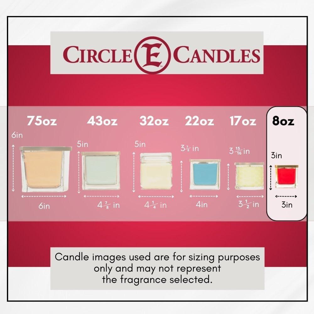 Circle E Candles, Eternity Scent, Medium Size Jar Candle, 22oz, 2 Wicks