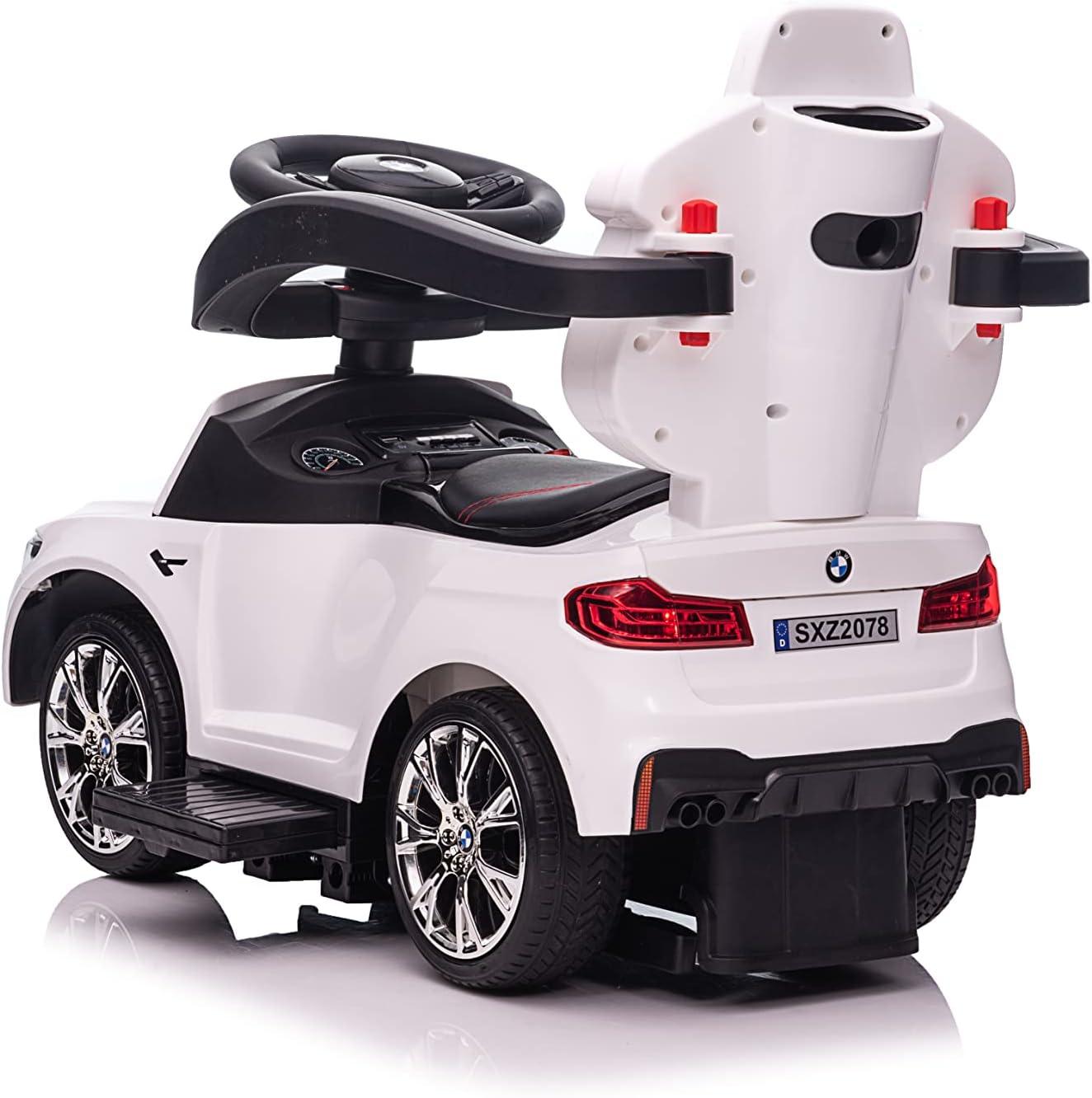 Towallmark Officially Licensed BMW Ride On Push Car for Toddlers, Push Car 4 in 1 with Horn, Adjustable Handle, Guardrails, Kids Ride on Toys Updated Large for 1-3 (White)