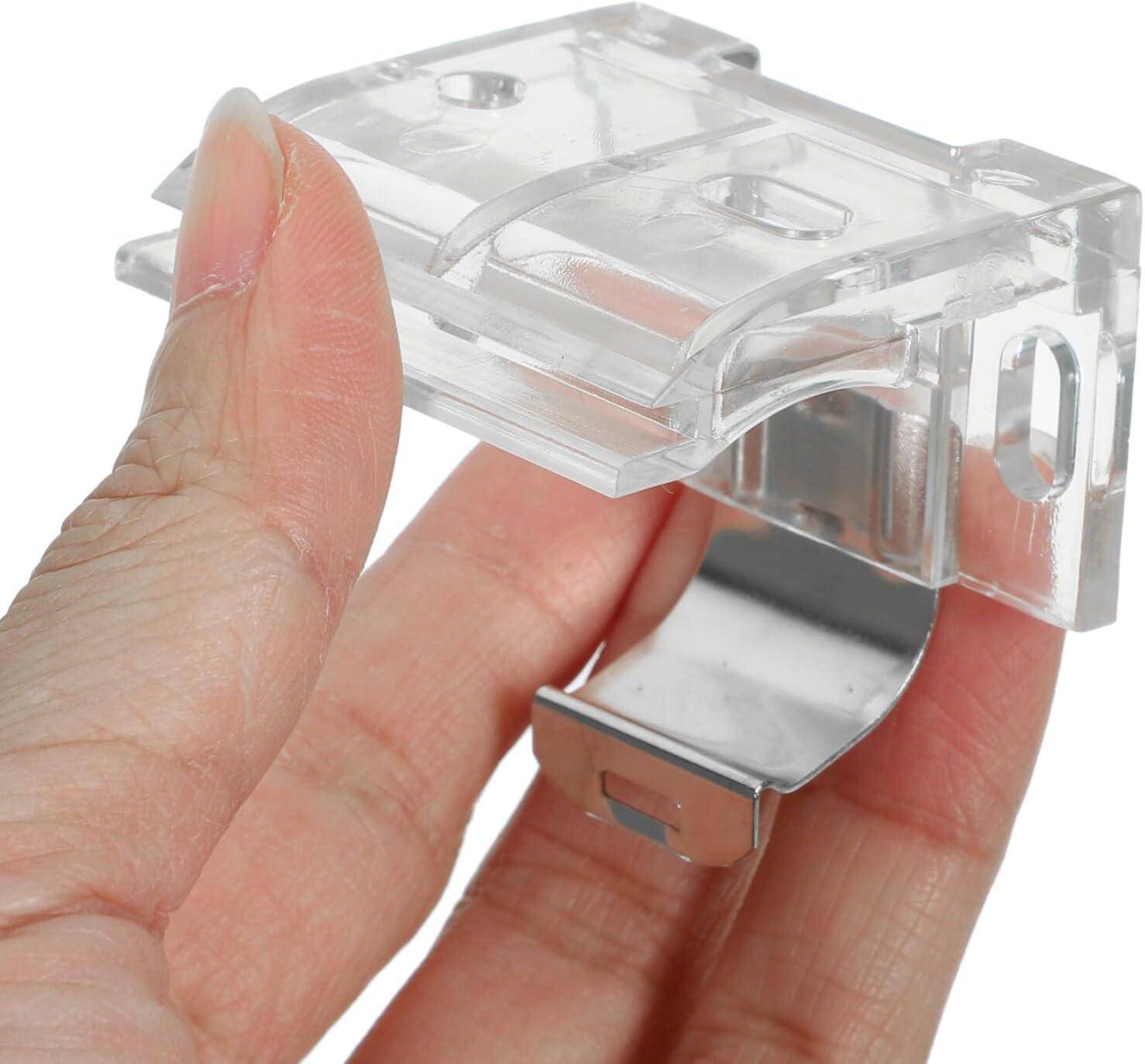 Clear and Silver Metal Cordless Shade Blind Brackets Set