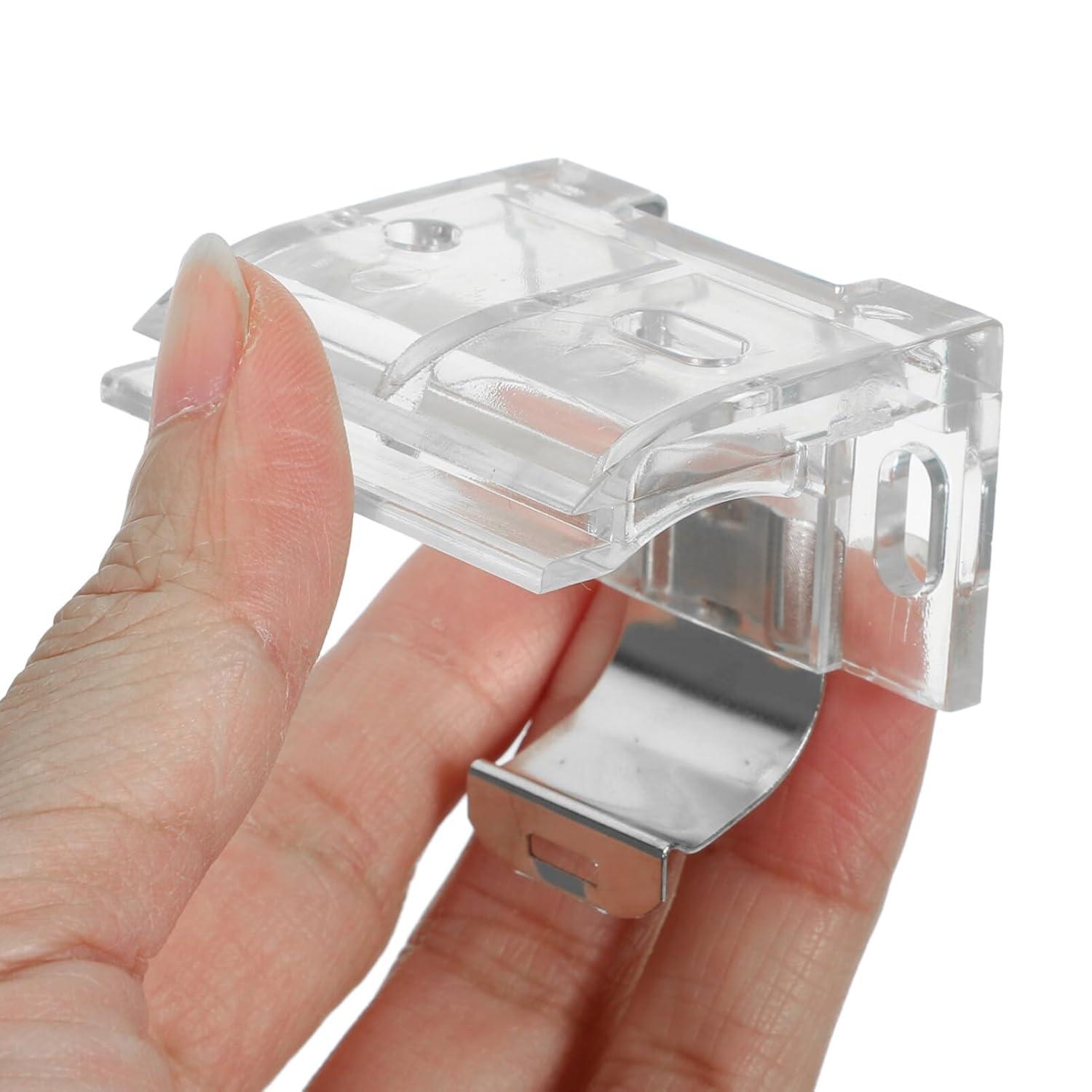 Clear and Silver Metal Cordless Shade Blind Brackets Set