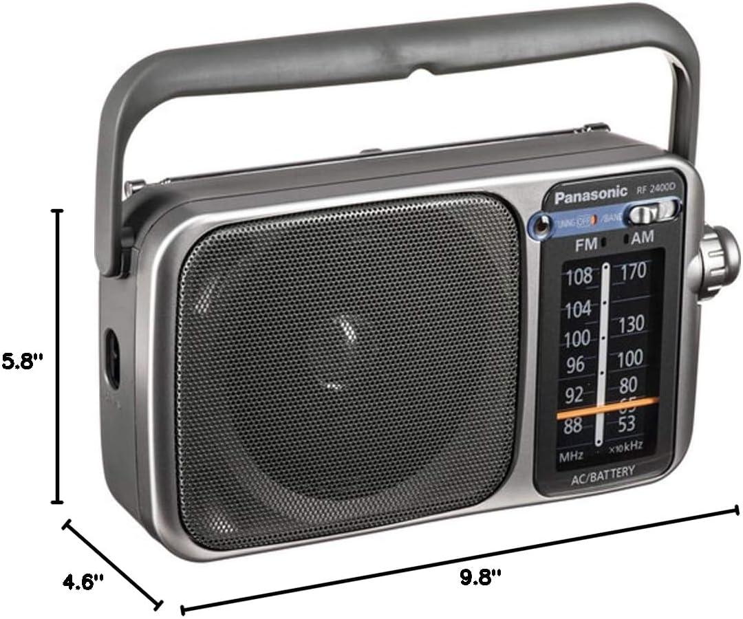 Panasonic® AM/FM AC/DC Portable Radio in Silver