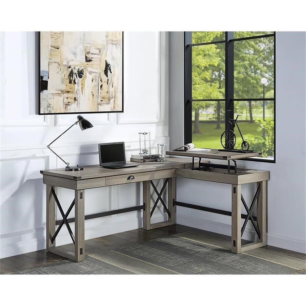 ACME Talmar Writing Desk with Lift Top in Rustic Oak