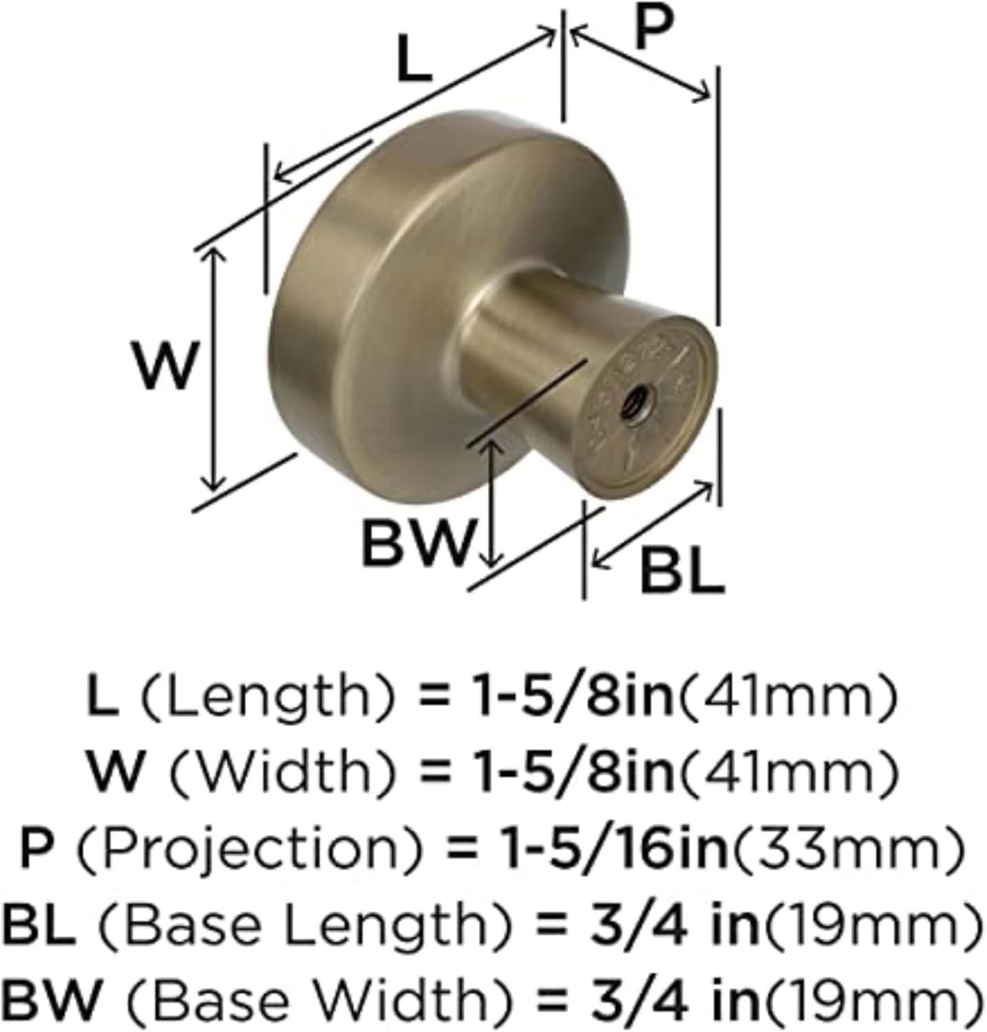 Blackrock Oversized 1 3/4" Diameter Mushroom Knob