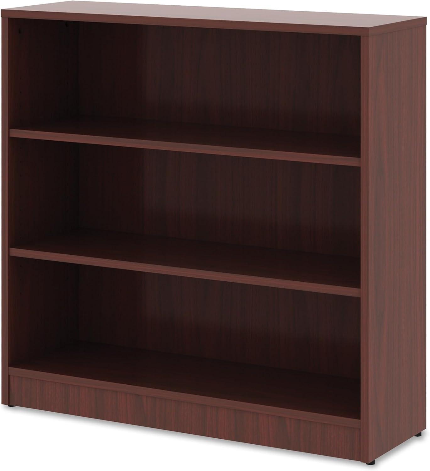 Lorell, Mahogany Laminate Bookcase, 1 Each, Mahogany