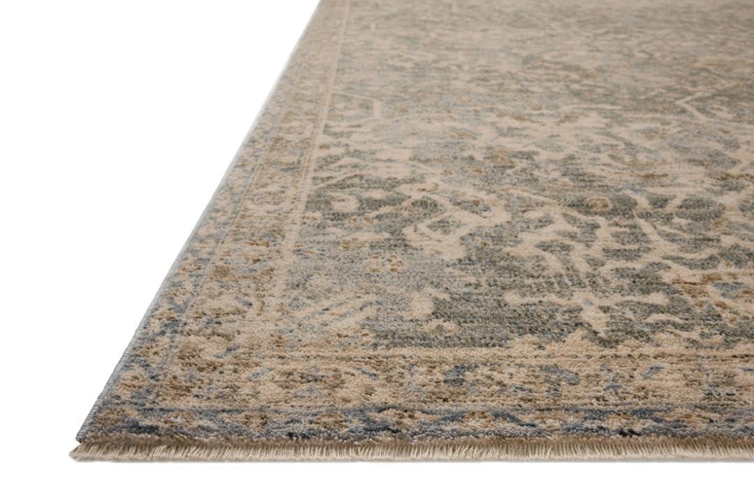 Junie I Rug Magnolia Home by Joanna Gaines x Loloi - Blue and Natural / 6'7" x 9'10"