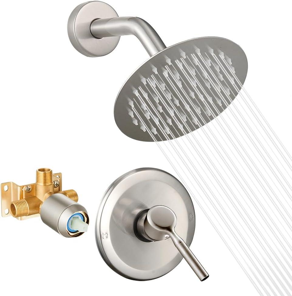 Brushed Nickel Multi-Head Wall Mounted Shower System