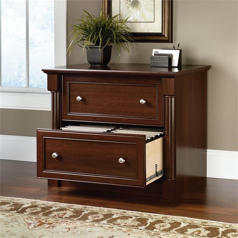 BOWERY HILL 2 Drawers 29.61" Lateral Cherry Engineered Wood Filing Cabinet Easy Assembly Stationary for Home, Office