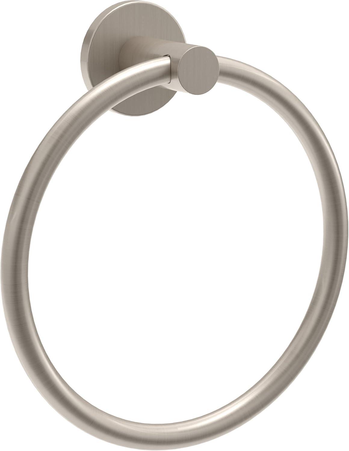 Peerless Pa347 Precept 6-9/16" Wall Mounted Towel Ring - Nickel