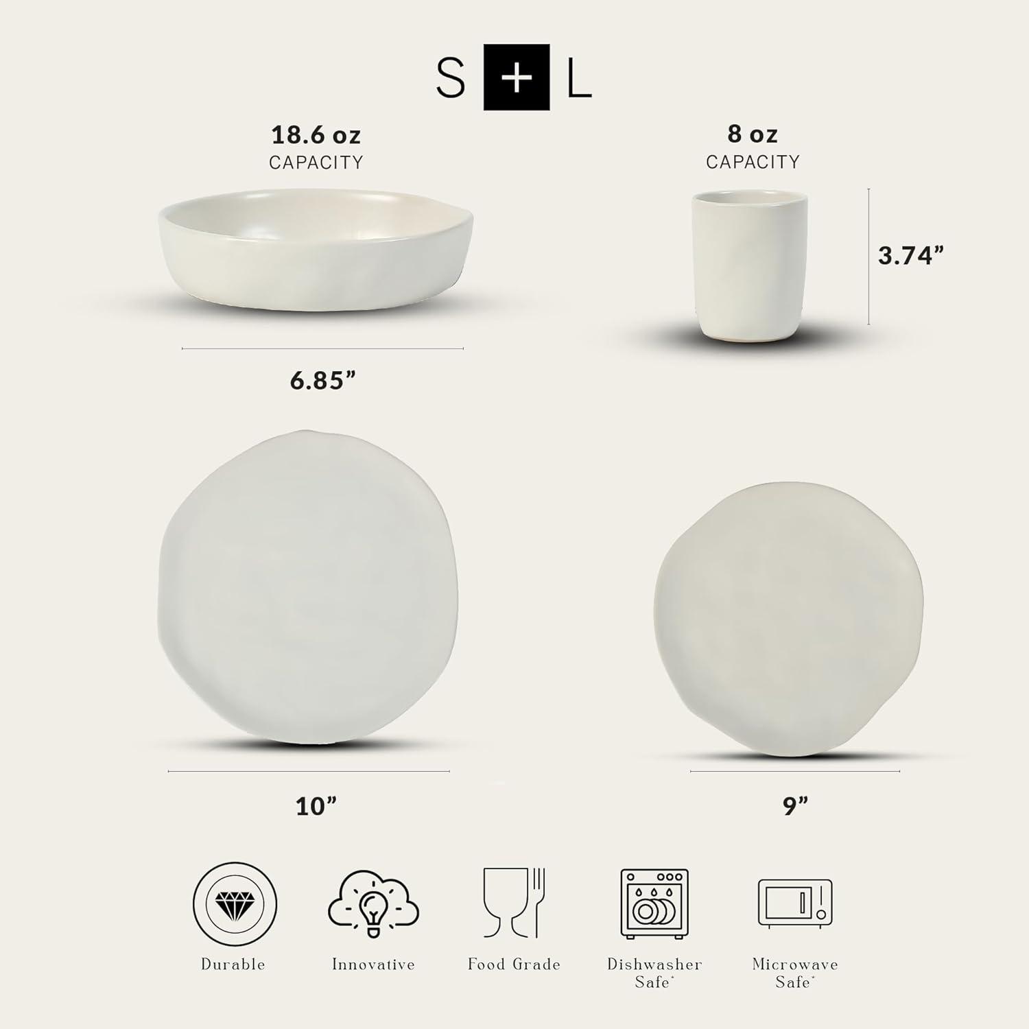 Stone by Mercer Project Hekonda 16-Piece Dinnerware Set Stoneware