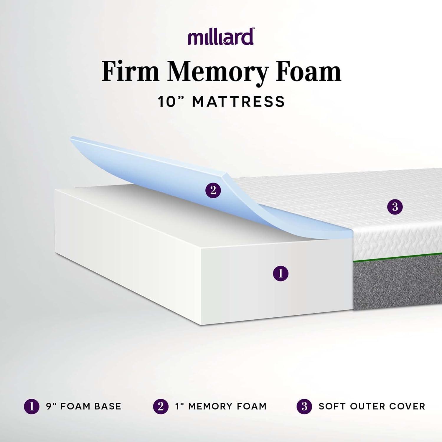 DreamFlex 10" Full Memory Foam Mattress with Hypoallergenic Cover