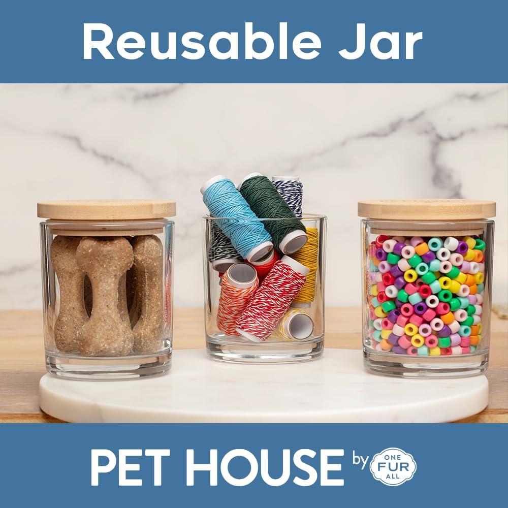 One Fur All Pet House Candle - Fresh Citrus Pack of 2-100% Plant-Based Wax Candle - Pet Odor Eliminator for Home - Non-Toxic & Eco-Friendly Air Freshening Scented Candles
