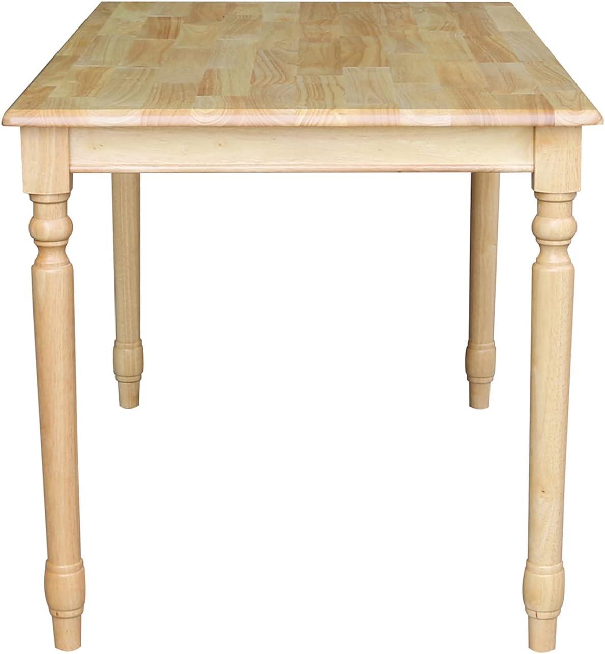 GEROBOOM 30 by 48-Inch Solid Wood Top Table  Natural