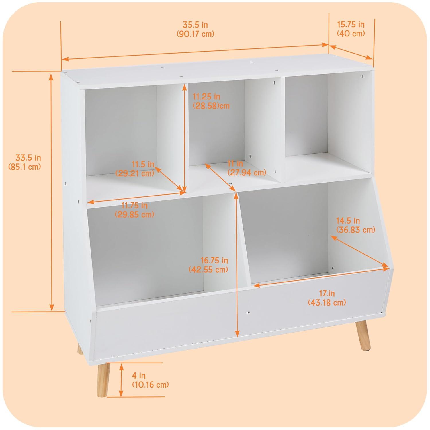 Badger Basket 5-Bin Storage Cubby With Feet