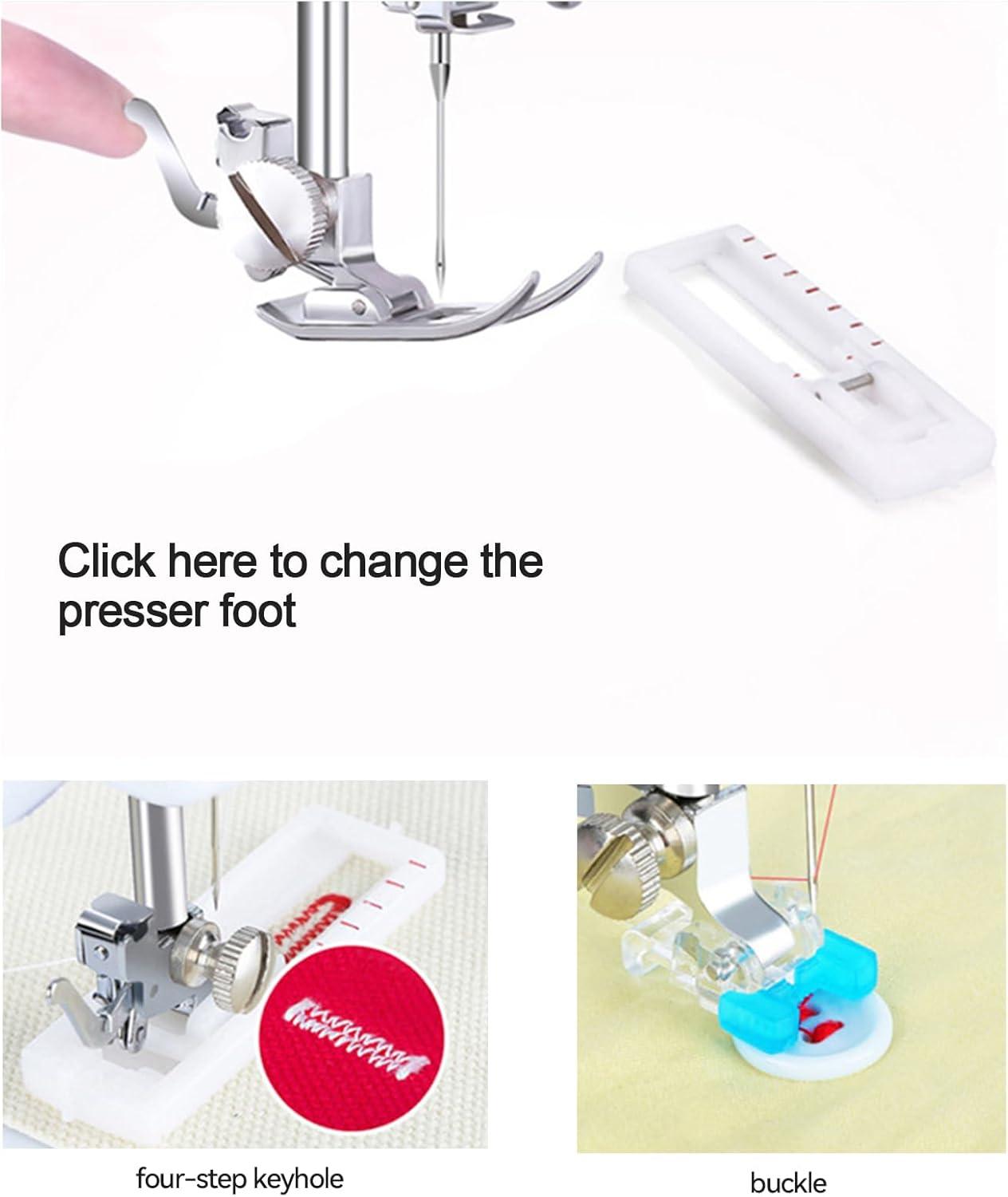 VIFERR Portable Sewing Machine, Mini Handheld Electric Sewing Machines 12 Stitches for Beginners Kids - Pink