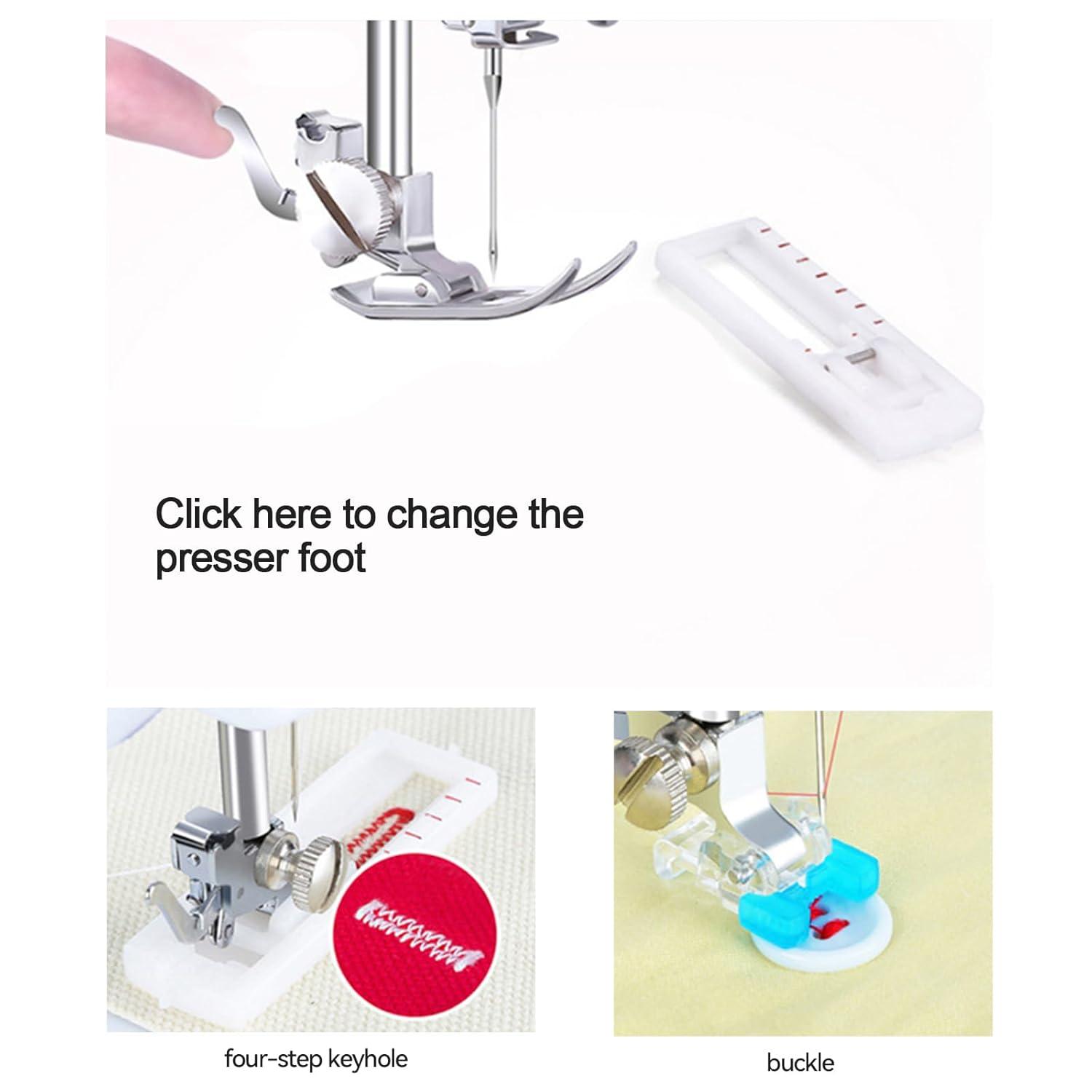 VIFERR Portable Sewing Machine, Mini Handheld Electric Sewing Machines 12 Stitches for Beginners Kids - Pink