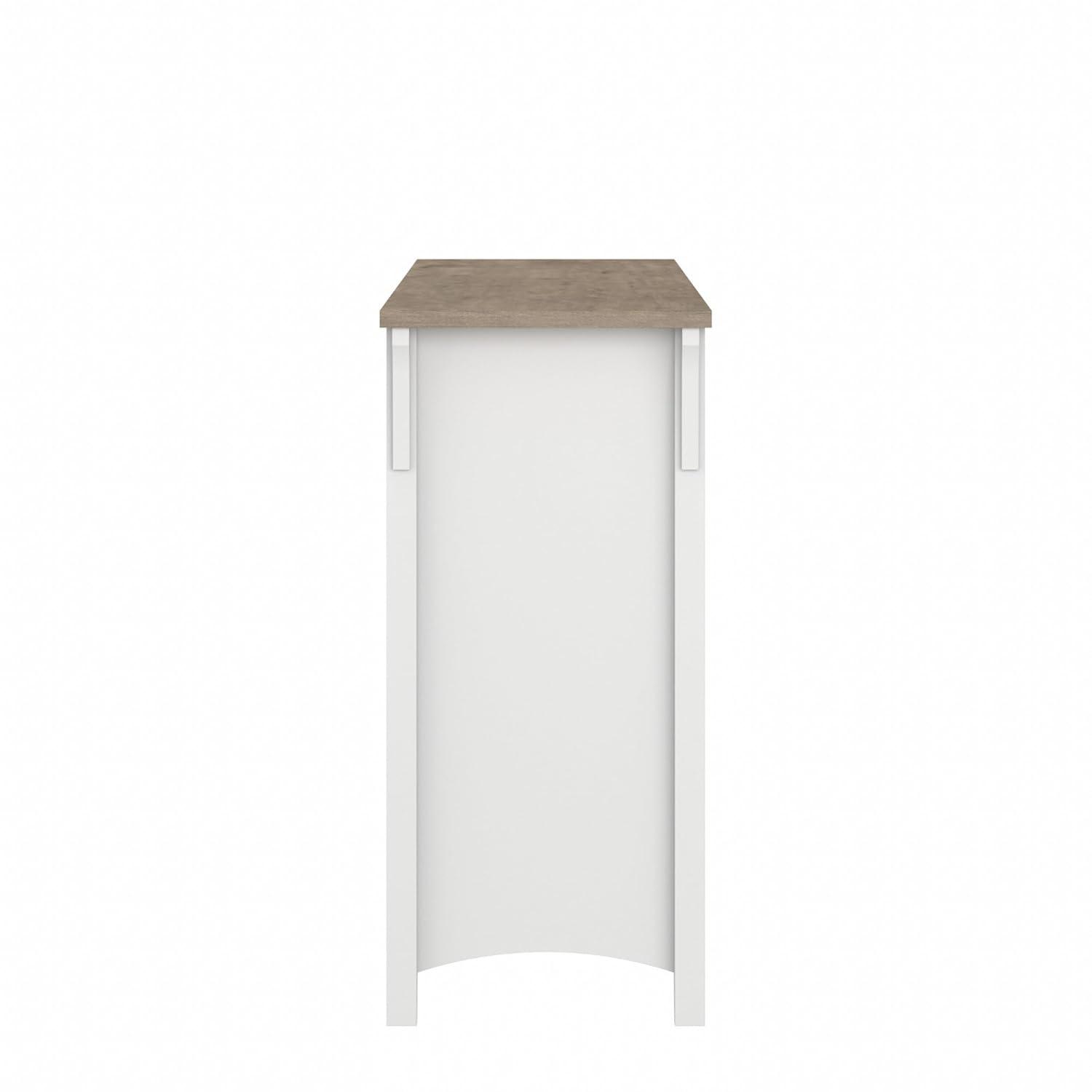 Bush Furniture Salinas 6 Cube Bookcase Organizer, Shiplap Gray & Pure White
