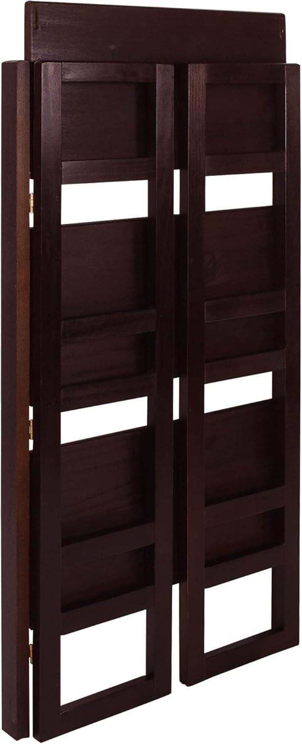 3-Shelf Folding Student Bookcase 20.75" Wide-Espresso