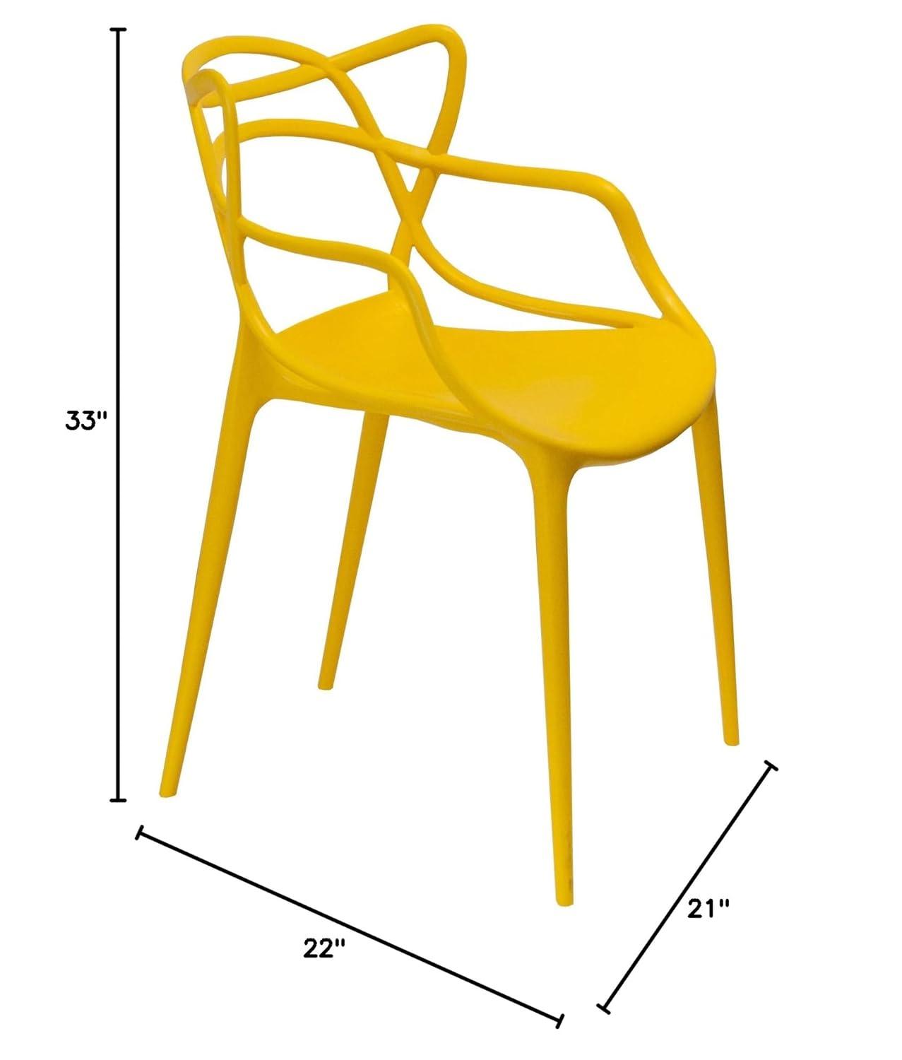Mod Made MM-PC-006-Yellow Loop Chair - Yellow